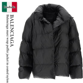 バレンシアガ / Balenciaga Maxi Wrap Puffer Jacket In Coated Nylon / 751717 TOO41 / 751717 TOO41 1000 / 751717TOO411000 / 751717TOO41 / ダウンジャケット・コート / 「正規品補償」「VIP価格販売」「お買い物サポート」