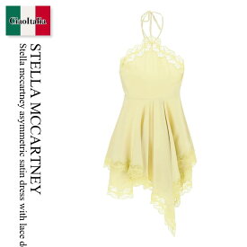 ステラ・マッカートニー / Stella Mccartney Asymmetric Satin Dress With Lace Detail / 6A0241 3AU309 / 6A0241 3AU309 8302 / 6A02413AU3098302 / 6A02413AU309 / ワンピース / 「正規品補償」「VIP価格販売」「お買い物サポート」