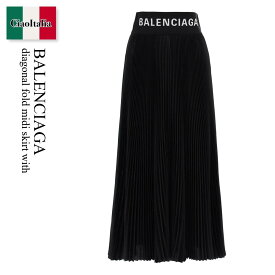 バレンシアガ / Balenciaga Diagonal Fold Midi Skirt With / 790581 TQO30 / 790581 TQO30 1000 / 790581TQO301000 / 790581TQO30 / スカート / 「正規品補償」「VIP価格販売」「お買い物サポート」