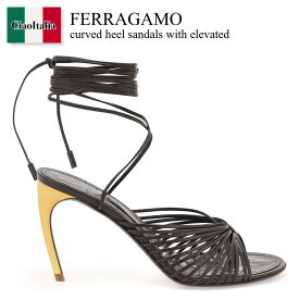 フェラガモ / Ferragamo Curved Heel Sandals With Elevated / 01I1340773086 / 01I1340773086 006TM / 01I1340773086006TM / サンダル・ミュール / 「正規品補償」「VIP価格販売」「お買い物サポート」