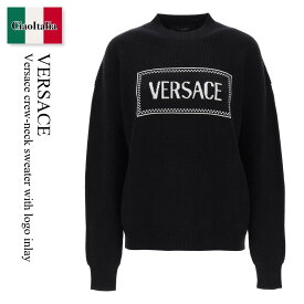 ヴェルサーチェ / Versace Crew-Neck Sweater With Logo Inlay / 1011362 1A07842 / 1011362 1A07842 2B020 / 10113621A078422B020 / 10113621A07842 / ニット・セーター / 「正規品補償」「VIP価格販売」「お買い物サポート」