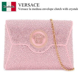 ヴェルサーチェ / かばん / カバン / Versace La Medusa Envelope Clutch With Crystals / 1003018 1A06487 / 1003018 1A06487 1P88V / 10030181A064871P88V / 10030181A06487 / クラッチバッグ / 「正規品補償」「VIP価格販売」「お買い物サポート」