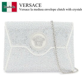 ヴェルサーチェ / かばん / カバン / Versace La Medusa Envelope Clutch With Crystals / 1003018 1A06487 / 1003018 1A06487 1W00P / 10030181A064871W00P / 10030181A06487 / クラッチバッグ / 「正規品補償」「VIP価格販売」「お買い物サポート」