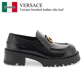 ヴェルサーチェ / Versace Brushed Leather Alia Loaf / 1012493 1A08773 / 1012493 1A08773 1B00V / 10124931A087731B00V / 10124931A08773 / ローファー・オックスフォード / 「正規品補償」「VIP価格販売」「お買い物サポート」