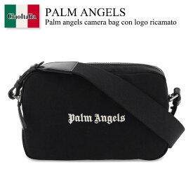 パームエンジェルス / かばん / カバン / Palm Angels Camera Bag Con Logo Ricamato / PMNQ010S24FAB001 / PMNQ010S24FAB001 1001 / PMNQ010S24FAB0011001 / ショルダーバッグ / 「正規品補償」「VIP価格販売」「お買い物サポート」