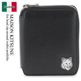 メゾン キツネ / かばん / カバン / Fox Head Zip-Around Wallet Portfolio / MM05346LC0043 / MM05346LC0043 P199 / MM05346LC0043P199 / 折りたたみ財布 / 「正規品補償」「VIP価格販売」「お買い物サポート」