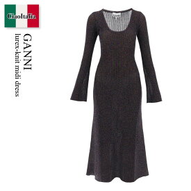 ガニー / Ganni Lurex-Knit Midi Dress / K2041 / K2041 999 / K2041999 / ワンピース / 「正規品補償」「VIP価格販売」「お買い物サポート」