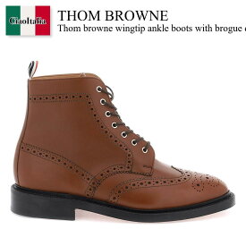 トム ブラウン / Thom Browne Wingtip Ankle Boots With Brogue Details / MFB204AL0063 / MFB204AL0063 215 / MFB204AL0063215 / ブーツ / 「正規品補償」「VIP価格販売」「お買い物サポート」
