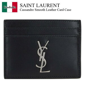 yʌE݌ɌEҏIz T[ / Saint Laurent Cassandre Smooth Leather Card Case / 485631 0SX0E / 485631 0SX0E 1000 / 4856310SX0E / 4856310SX0E1000 / J[hP[XEh