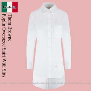 �y���ʌ���E�݌Ɍ���E�����ҏ����I�z �g�� �u���E�� / Thom Browne Poplin Oversized Shirt With Slits / FLL152AF0184 / FLL152AF0184 100 / FLL152AF0184100 / �u���E�X�E�V���c