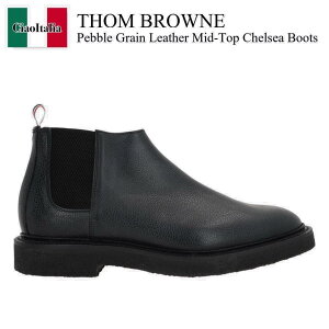 yʌE݌ɌEҏIz g uE / Thom Browne Pebble Grain Leather Mid-Top Chelsea Boots / MFB224B06257 / MFB224B06257 001 / MFB224B06257001 / u[c