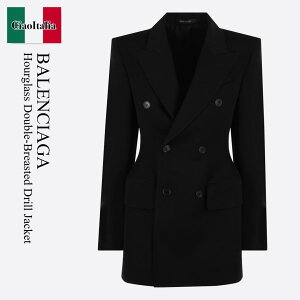 yʌE݌ɌEҏIz oVAK / Balenciaga Hourglass Double-Breasted Drill Jacket / 768891 TPT24 / 768891 TPT24 1000 / 768891TPT24 / 768891TPT241000 / WPbg