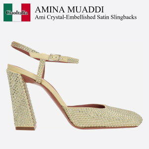 yʌE݌ɌEҏIz A~iAfB / Amina Muaddi Ami Crystal-Embellished Satin Slingbacks / CHARLOTTECRYSTALPUMP / CHARLOTTECRYSTALPUMP SATINJONQUIL / CHARLOTTECRYSTALPUMPSATINJONQUIL / T_E~[