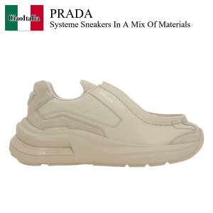 yʌE݌ɌEҏIz v_ / Prada Systeme Sneakers In A Mix Of Materials / 2EG424 F0F24 / 2EG424 3C37 F0F24 / 2EG424F0F24 / 2EG4243C37F0F24 / Xj[J[