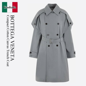 �y���ʌ���E�݌Ɍ���E�����ҏ����I�z �{�b�e�K�E���F�l�^ / Bottega Veneta Compact Cotton Canvas Trench Coat / 748662 V2BL0 / 748662 V2BL0 1244 / 748662V2BL0 / 748662V2BL01244 / �g�����`�R�[�g