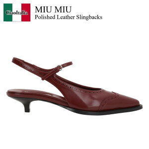 �y���ʌ���E�݌Ɍ���E�����ҏ����I�z �~���E�~���E / Miu Miu Polished Leather Slingbacks / 5I308E F035055 / 5I308E F035055 F0Y03 / 5I308EF035055 / 5I308EF035055F0Y03 / �T���_���E�~���[��