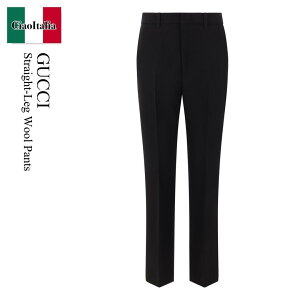�y���ʌ���E�݌Ɍ���E�����ҏ����I�z �O�b�` / Gucci Straight-Leg Wool Pants / 805983 Z7AC3 / 805983 Z7AC3 1000 / 805983Z7AC3 / 805983Z7AC31000 / �p���c