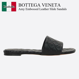 yʌE݌ɌEҏIz {beKEFl^ / Bottega Veneta Amy Embossed Leather Slide Sandals / 778163 V3RS0 / 778163 V3RS0 1000 / 778163V3RS0 / 778163V3RS01000 / T_E~[