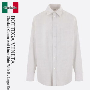 yʌE݌ɌEҏIz {beKEFl^ / Bottega Veneta Checked Cotton And Linen Shirt / 786340 V40J0 / 786340 V40J0 2716 / 786340V40J0 / 786340V40J02716 / Vc