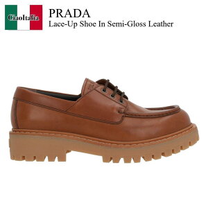 yʌE݌ɌEҏIz v_ / Prada Lace-Up Shoe In Semi-Gloss Leather / 2EE416 F0046 / 2EE416 FG000070 F0046 / 2EE416F0046 / 2EE416FG000070F0046 / hXV[YEvCErWlXV[Y