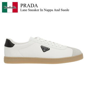 yʌE݌ɌEҏIz v_ / Prada Lane Sneaker In Nappa And Suede / 2EE394 F0964 / 2EE394 FG000Y5T F0964 / 2EE394F0964 / 2EE394FG000Y5TF0964 / Xj[J[