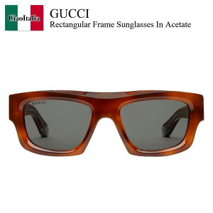 �y���ʌ���E�݌Ɍ���E�����ҏ����I�z �O�b�` / Gucci Rectangular Frame Sunglasses In Acetate / 823843 J0740 / 823843 J0740 2312 / 823843J0740 / 823843J07402312 / �T���O���X