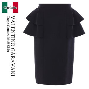yʌE݌ɌEҏIz o`m / Valentino Garavani Crepe Couture Midi Skirt / 7B3RADJ51CF / 7B3RADJ51CF 0NO / 7B3RADJ51CF0NO / XJ[g