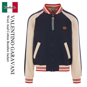 yʌE݌ɌEҏIz o`m / Valentino Garavani Wool And Cotton Bomber Jacket / 7V3CIP63AWS / 7V3CIP63AWS DYB / 7V3CIP63AWSDYB / MA-1