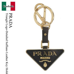 yʌE݌ɌEҏIz v_ / Prada Triangle Logo-Detailed Saffiano Leather Key Holder / 1PP128 F0002 / 1PP128 053 F0002 / 1PP128F0002 / 1PP128053F0002 / L[z_[EL[O