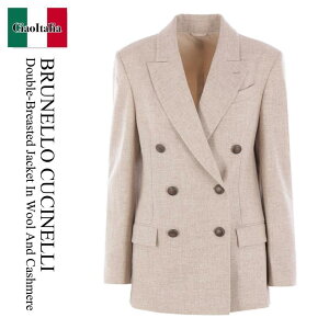 yʌE݌ɌEҏIz ulN`l / Brunello Cucinelli Double-Breasted Jacket In Wool And Cashme / MB1627054 / MB1627054 C012 / MB1627054C012 / WPbg
