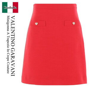 yʌE݌ɌEҏIz o`m / Valentino Garavani Minigonna A Trapezio In Crepe Couture / 7B3RACM21CF / 7B3RACM21CF R9M / 7B3RACM21CFR9M / ~jXJ[g