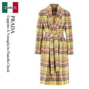 �y���ʌ���E�݌Ɍ���E�����ҏ����I�z �v���_ / Prada Cappotto A Vestaglia In Flanella Check / VT8053 F03GE / VT8053 SOOO170N F03GE / VT8053F03GE / VT8053SOOO170NF03GE / �R�[�g���̑�