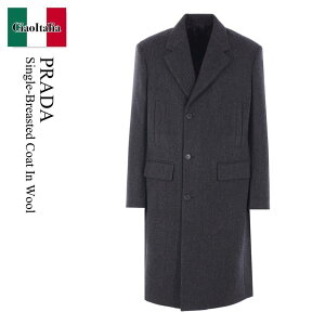 �y���ʌ���E�݌Ɍ���E�����ҏ����I�z �v���_ / Prada Single-Breasted Coat In Wool / UC546M F0480 / UC546M SOOO17ZU F0480 / UC546MF0480 / UC546MSOOO17ZUF0480 / �R�[�g���̑�