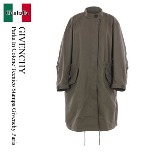�y���ʌ���E�݌Ɍ���E�����ҏ����I�z �W�o���V�B / Givenchy Parka In Cotone Tecnico Stampa Givenchy Paris / BW00T6164Z / BW00T6164Z 305 / BW00T6164Z305 / �u���]��