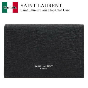 yʌE݌ɌEҏIz T[ / Saint Laurent Saint Laurent Paris Flap Card Case / 469338 BTY7N / 469338 BTY7N 1000 / 469338BTY7N / 469338BTY7N1000 / J[hP[XEh