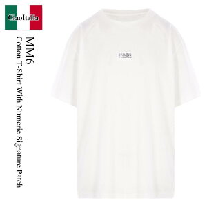 �y���ʌ���E�݌Ɍ���E�����ҏ����I�z MM6 / Mm6 Cotton T-Shirt With Numeric Signature Patch / SH0GC0032S2431 / SH0GC0032S2431 2101 / SH0GC0032S24312101 / T�V���c�E�J�b�g�\�[