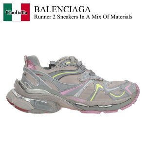 yʌE݌ɌEҏIz oVAK / Balenciaga Runner 2 Sneakers In A Mix Of Materials / 779064 WRNNY / 779064 WRNNY 9175 / 779064WRNNY / 779064WRNNY9175 / Xj[J[