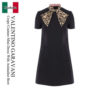 yʌE݌ɌEҏIz o`m / Valentino Garavani Crepe Couture Mini Dress With Animalier B / 7B3VAFH51CF / 7B3VAFH51CF BNH / 7B3VAFH51CFBNH / s[X