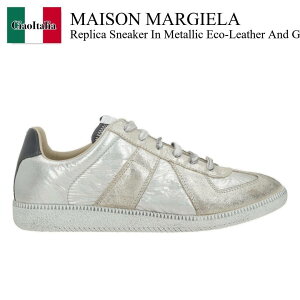 �y���ʌ���E�݌Ɍ���E�����ҏ����I�z ���]�� �}���W�F�� / Maison Margiela Replica Sneaker In Metallic Eco-Leather And / S97WS0083P7451H / S97WS0083P7451H B123 / S97WS0083P7451HB123 / �X�j�[�J�[
