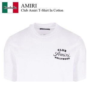 yʌE݌ɌEҏIz A~ / Amiri Club Amiri T-Shirt In Cotton / AMJYTE1254 / AMJYTE1254 100 / AMJYTE1254100 / TVcEJbg\[