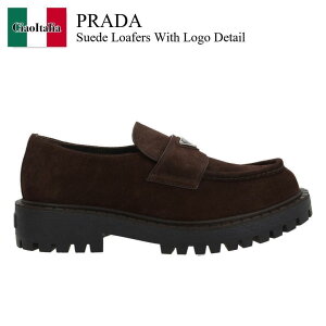 yʌE݌ɌEҏIz v_ / Prada Suede Loafers With Logo Detail / 2DE151 F0003 / 2DE151 FG001103 F0003 / 2DE151F0003 / 2DE151FG001103F0003 / hXV[YEvCErWlXV[Y
