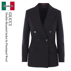 yʌE݌ɌEҏIz Ob` / Gucci Double-Breasted Jacket In Pinstriped Wool / 832457 Z7ASO / 832457 Z7ASO 1152 / 832457Z7ASO / 832457Z7ASO1152 / WPbg