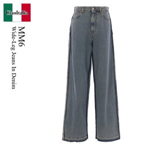 �y���ʌ���E�݌Ɍ���E�����ҏ����I�z MM6 / Mm6 Wide-Leg Jeans In Denim / S52LA0265S3084 / S52LA0265S3084 4963 / S52LA0265S30844963 / �f�j���E�W�[�p��