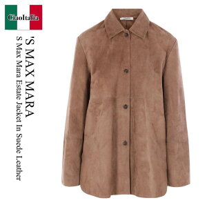 yʌE݌ɌEҏIz GX@}bNX}[ / 'S Max Mara S Max Mara Estate Jacket In Suede Leather / 2529446013600 001 / 2529446013600 037 001 / 2529446013600001 / 2529446013600037001 / U[WPbgE