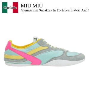 yʌE݌ɌEҏIz ~E~E / Miu Miu Gymnasium Sneakers In Technical Fabric And Suede / 5E428E FA00571L / 5E428E FA00571L F03TC / 5E428EFA00571L / 5E428EFA00571LF03TC / Xj[J[