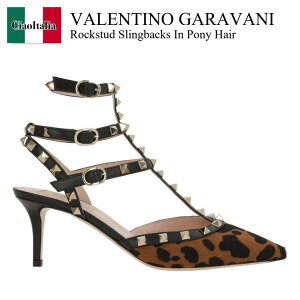�y���ʌ���E�݌Ɍ���E�����ҏ����I�z �o�����`�m / Valentino Garavani Rockstud Slingbacks In Pony Hair / 7W0S0375AMX / 7W0S0375AMX AB7 / 7W0S0375AMXAB7 / �T���_���E�~���[��
