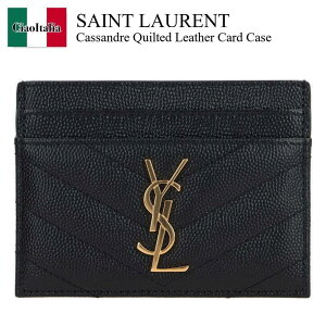 yʌE݌ɌEҏIz T[ / Saint Laurent Cassandre Quilted Leather Card Case / 423291 BOW01 / 423291 BOW01 1000 / 423291BOW01 / 423291BOW011000 / J[hP[XEh