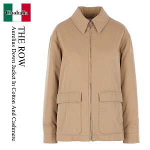 yʌE݌ɌEҏIz UEE / The Row Aurelius Down Jacket In Cotton And Cashmere / 10154 / 10154 W3670 SAN / 10154W3670SAN / _EWPbgER[g