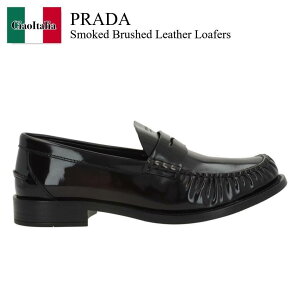 �y���ʌ���E�݌Ɍ���E�����ҏ����I�z �v���_ / Prada Smoked Brushed Leather Loafers / 1D199O F0397 / 1D199O F020P39 F0397 / 1D199OF0397 / 1D199OF020P39F0397 / ���[�t�@�[�E�I�b�N�X�t�H�[�h