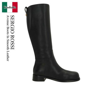 �y���ʌ���E�݌Ɍ���E�����ҏ����I�z �Z���W�I���b�V / Sergio Rossi Avenue Boots In Smooth Leather / B13680MMVN13 / B13680MMVN13 1000 / B13680MMVN131000 / �����O�u�[�c